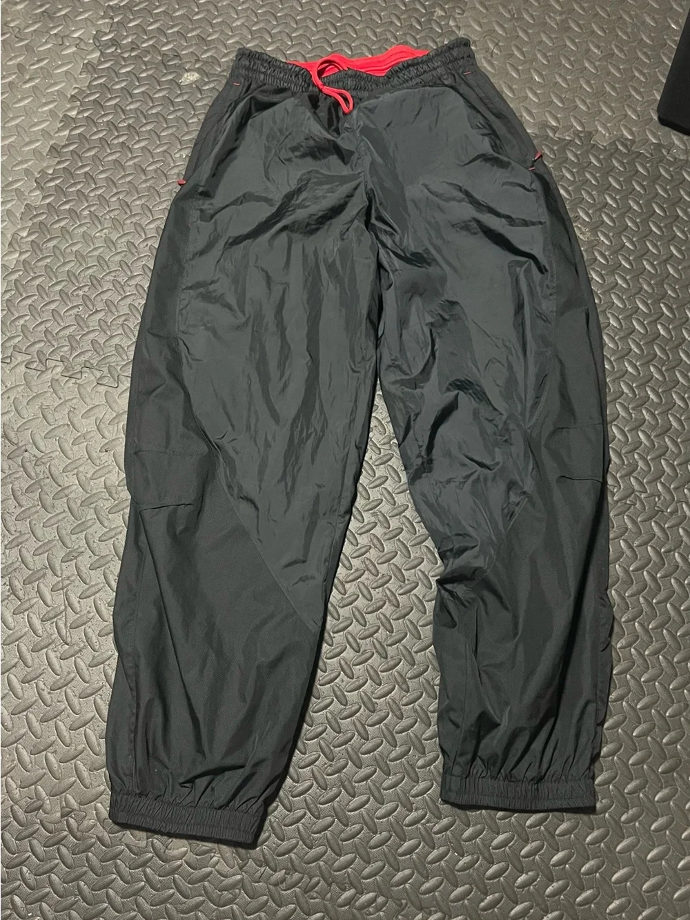 Rare Jordan Black Joggers with Red Drawcord